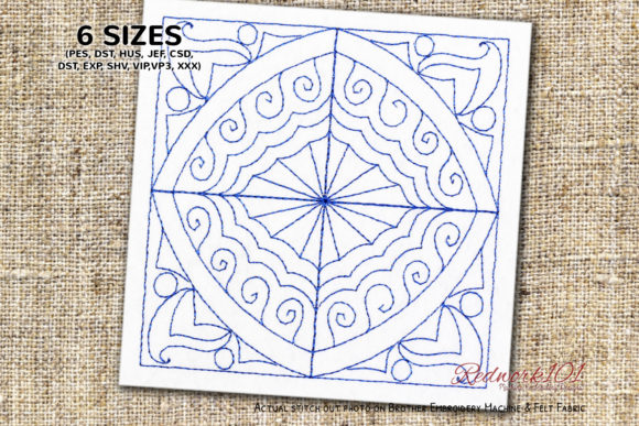 Abstract Pattern Redwork for Meaningful Gifts