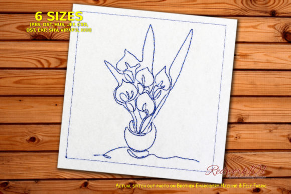 Bouquet of Calla Lilies Redwork Review
