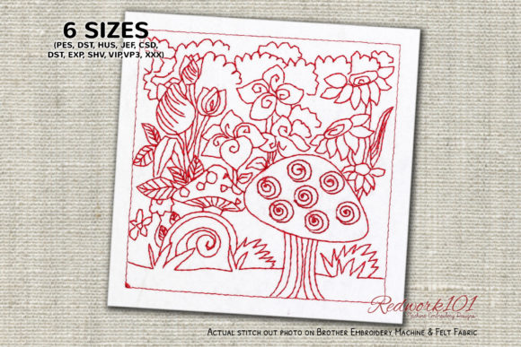 Butterfly with Flower Redwork: A Designer's Gift Shop Review