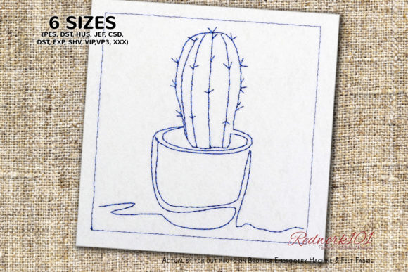 Cacti Succulents Redwork: A Designer's Review