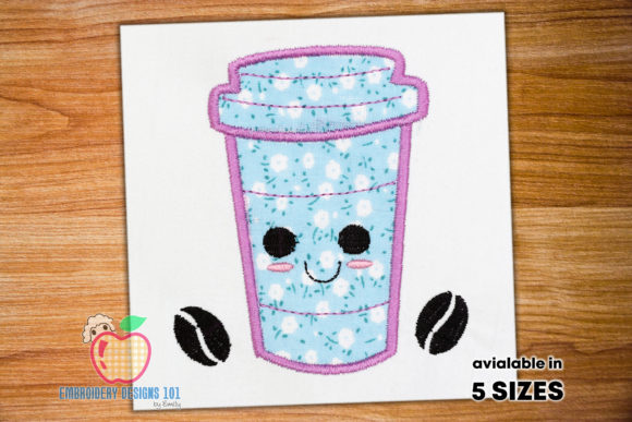 Coffee Cup with Beans Applique Design Review