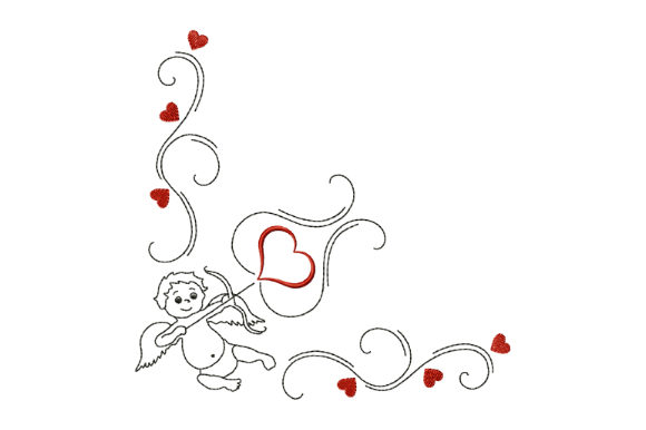 Cupid, Heart and Curls Embroidery Design Review
