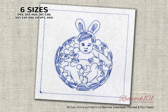 Easter Basket with Baby Redwork Review