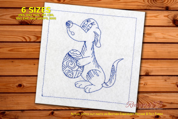 Easter Dog Embroidery Review for Etsy Sellers