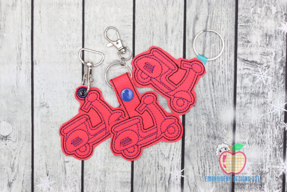 Moped Scooter ITH Snaptab Keyfob Design Review